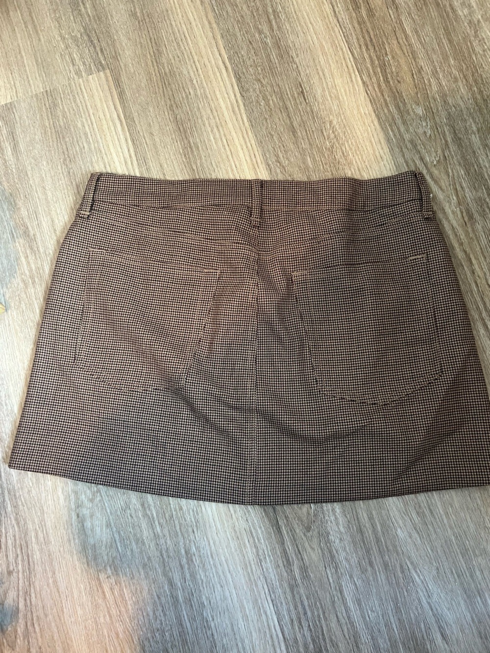 Rag and Bone Itty Bitty Herringbone Houndstooth Plaid Mini Skirt 8 Wool Blend - Picture 3 of 8